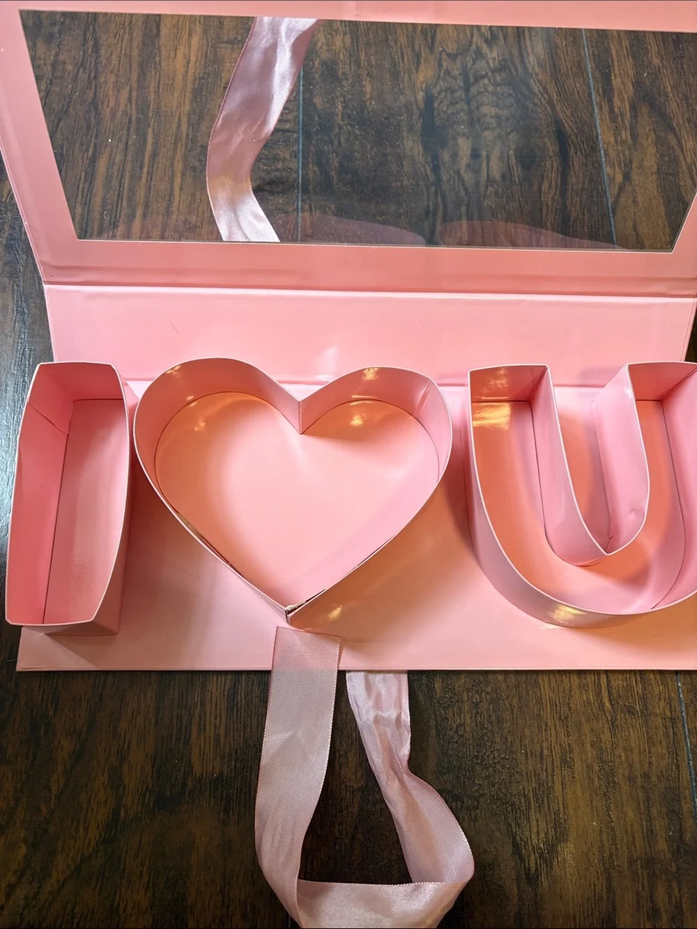 Party City Pink Heart & Letter Snack Tray Set